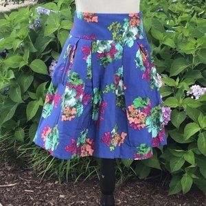 Maeve Floral Skirt Blue